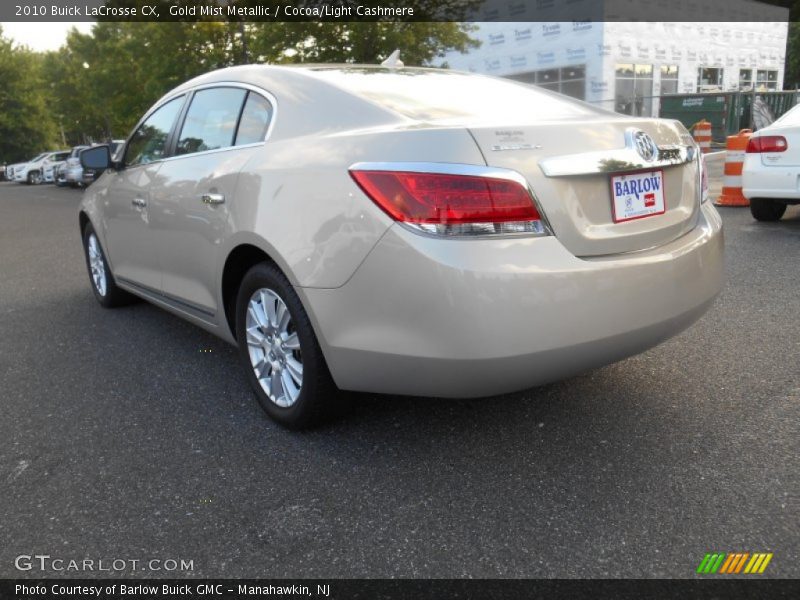 Gold Mist Metallic / Cocoa/Light Cashmere 2010 Buick LaCrosse CX