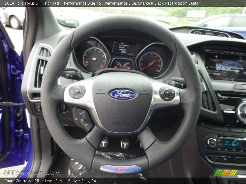 Performance Blue / ST Performance Blue/Charcoal Black Recaro Sport Seats 2014 Ford Focus ST Hatchback