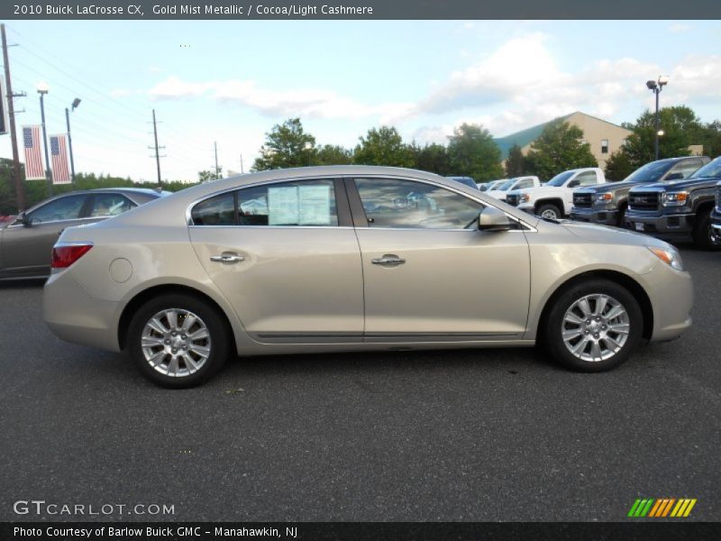 Gold Mist Metallic / Cocoa/Light Cashmere 2010 Buick LaCrosse CX