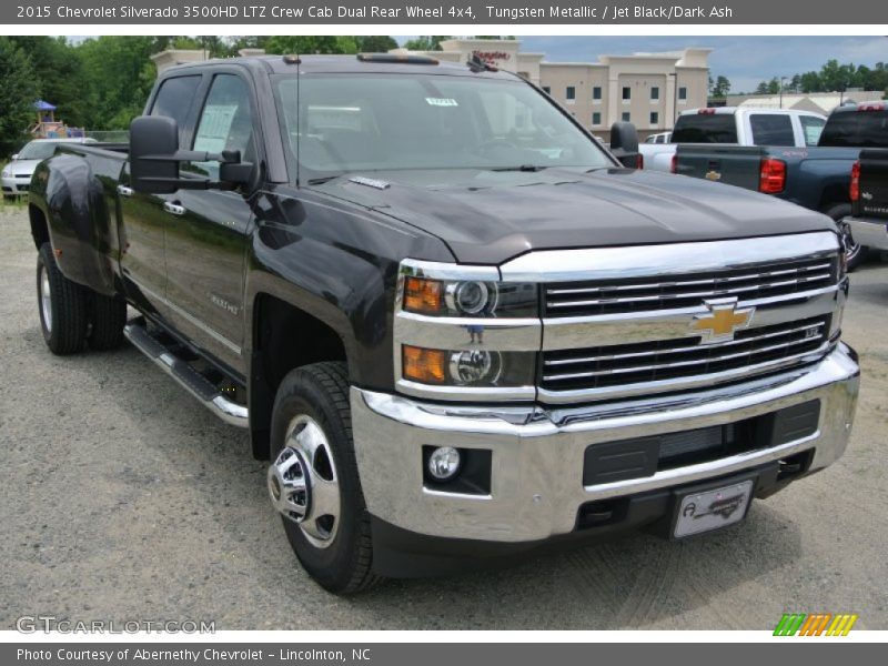 Tungsten Metallic / Jet Black/Dark Ash 2015 Chevrolet Silverado 3500HD LTZ Crew Cab Dual Rear Wheel 4x4