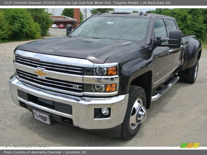 Tungsten Metallic / Jet Black/Dark Ash 2015 Chevrolet Silverado 3500HD LTZ Crew Cab Dual Rear Wheel 4x4