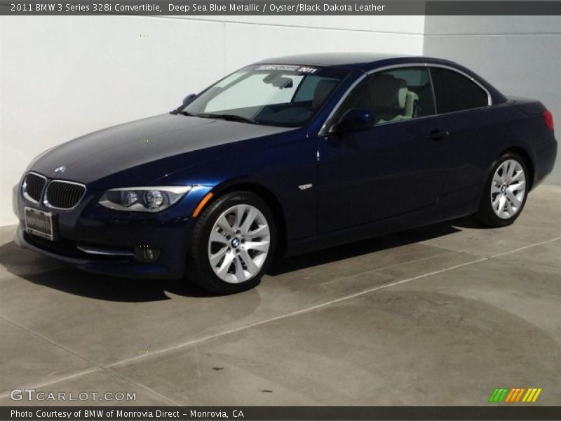 Deep Sea Blue Metallic / Oyster/Black Dakota Leather 2011 BMW 3 Series 328i Convertible