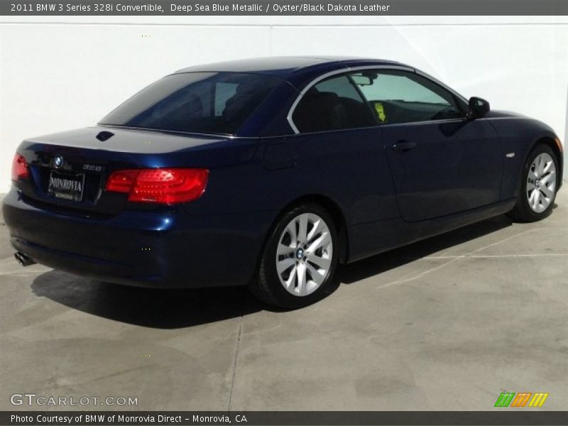 Deep Sea Blue Metallic / Oyster/Black Dakota Leather 2011 BMW 3 Series 328i Convertible