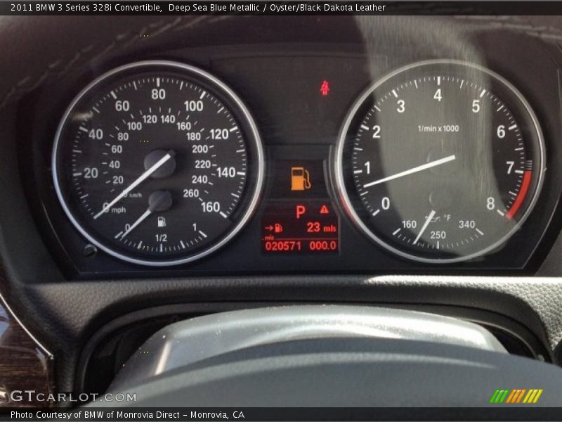 Deep Sea Blue Metallic / Oyster/Black Dakota Leather 2011 BMW 3 Series 328i Convertible