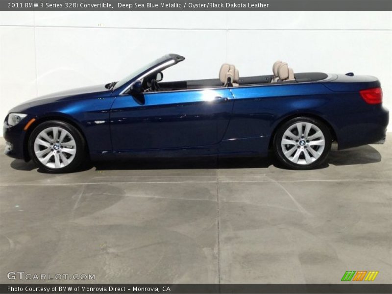 Deep Sea Blue Metallic / Oyster/Black Dakota Leather 2011 BMW 3 Series 328i Convertible