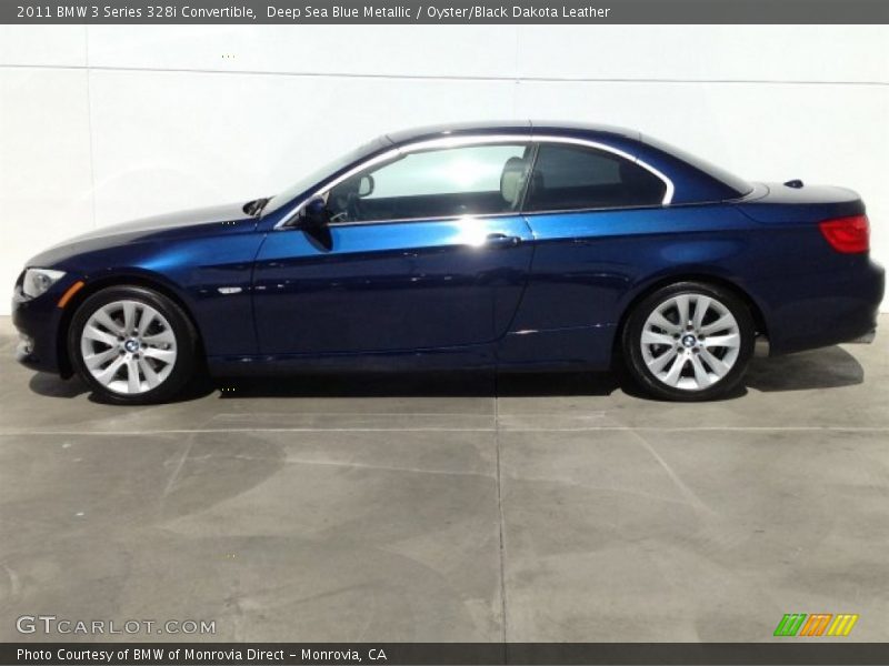 Deep Sea Blue Metallic / Oyster/Black Dakota Leather 2011 BMW 3 Series 328i Convertible
