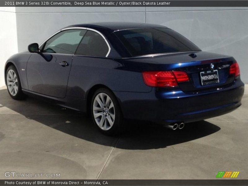 Deep Sea Blue Metallic / Oyster/Black Dakota Leather 2011 BMW 3 Series 328i Convertible