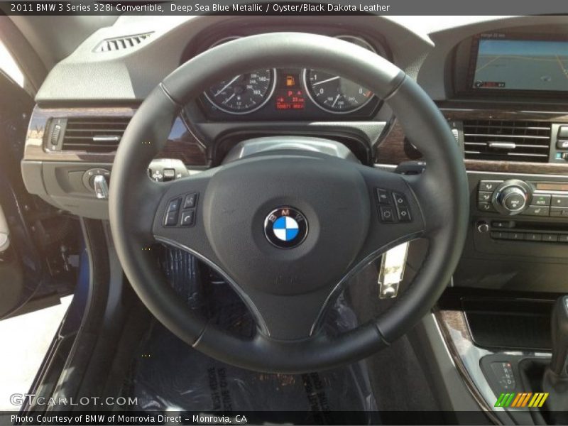 Deep Sea Blue Metallic / Oyster/Black Dakota Leather 2011 BMW 3 Series 328i Convertible