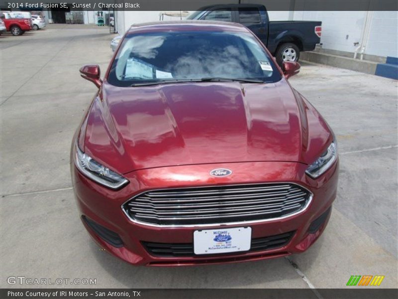 Sunset / Charcoal Black 2014 Ford Fusion SE