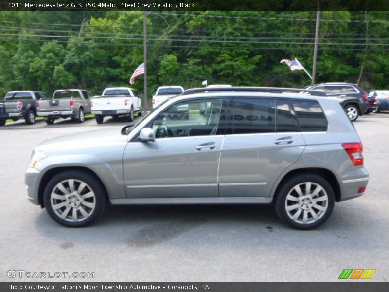 Steel Grey Metallic / Black 2011 Mercedes-Benz GLK 350 4Matic