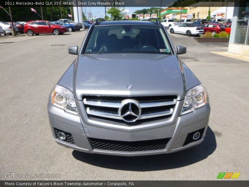 Steel Grey Metallic / Black 2011 Mercedes-Benz GLK 350 4Matic