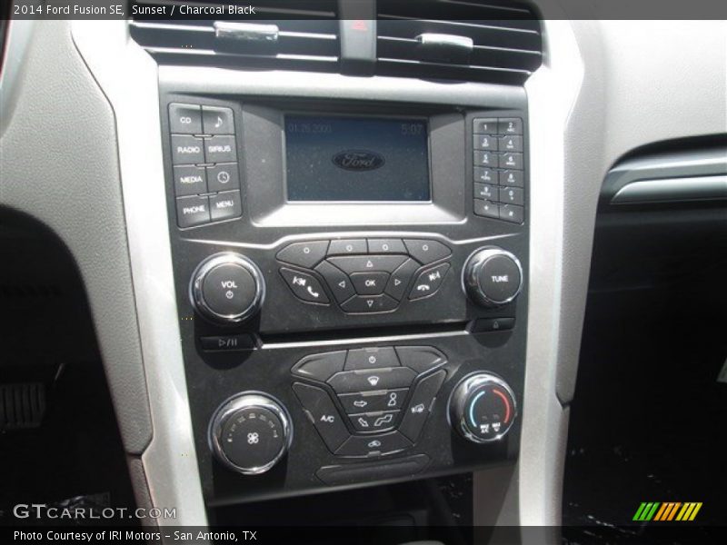 Sunset / Charcoal Black 2014 Ford Fusion SE