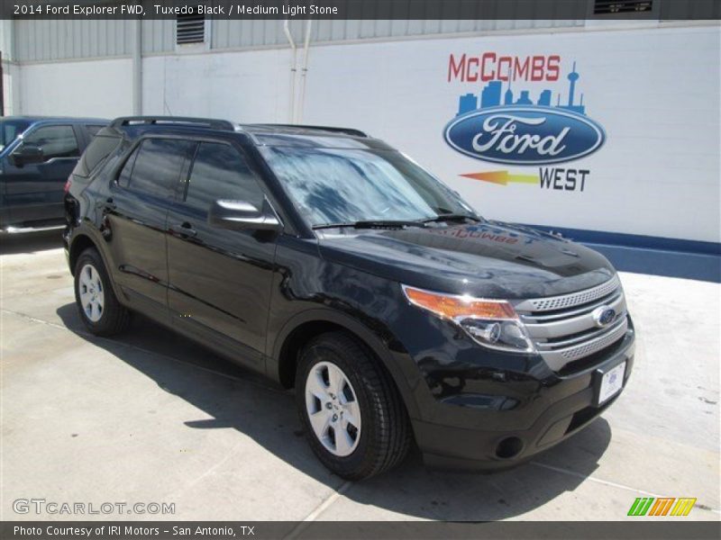 Tuxedo Black / Medium Light Stone 2014 Ford Explorer FWD