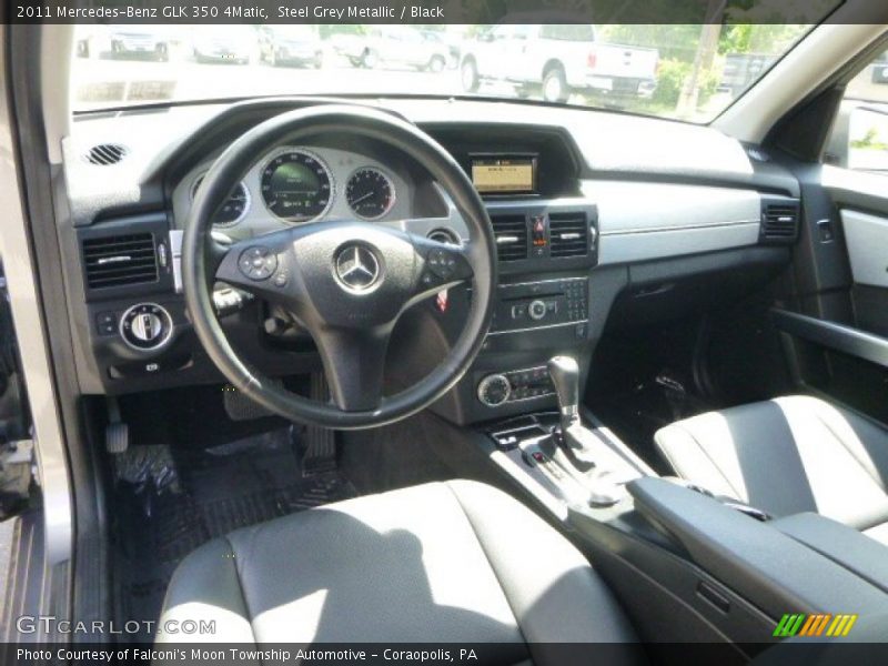 Steel Grey Metallic / Black 2011 Mercedes-Benz GLK 350 4Matic