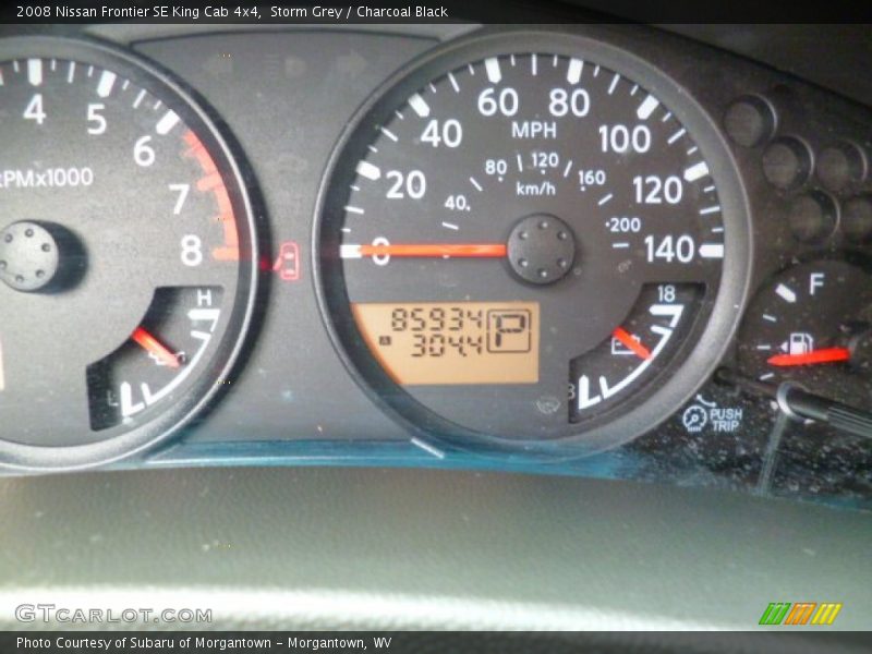 Storm Grey / Charcoal Black 2008 Nissan Frontier SE King Cab 4x4