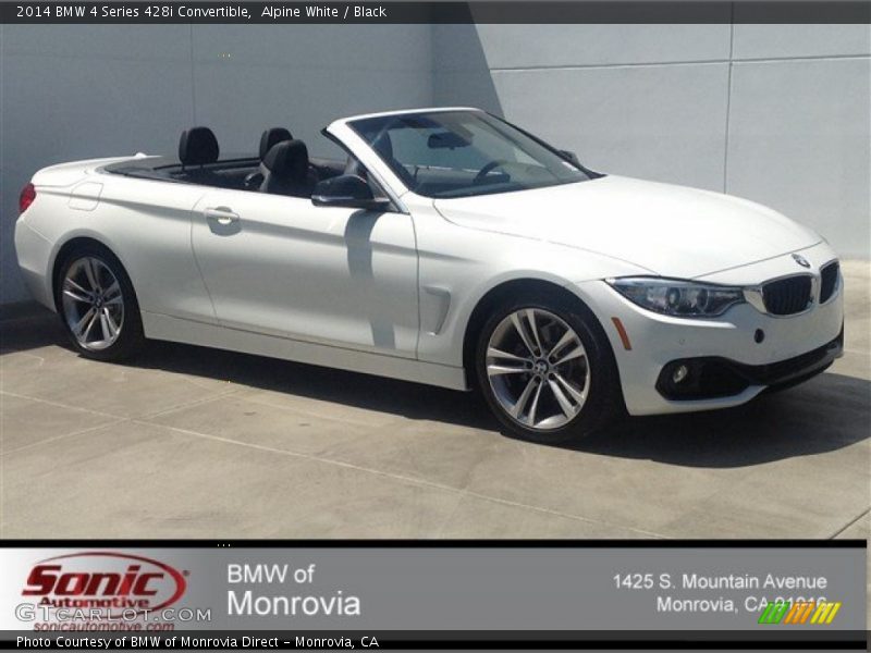 Alpine White / Black 2014 BMW 4 Series 428i Convertible