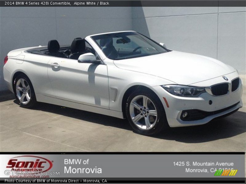 Alpine White / Black 2014 BMW 4 Series 428i Convertible