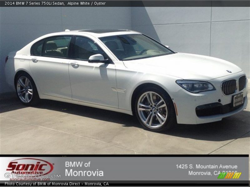 Alpine White / Oyster 2014 BMW 7 Series 750Li Sedan