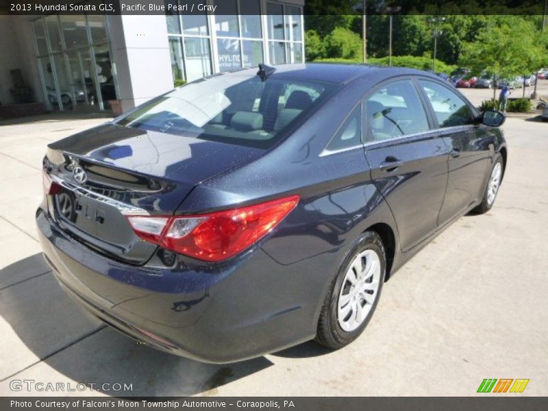 Pacific Blue Pearl / Gray 2013 Hyundai Sonata GLS