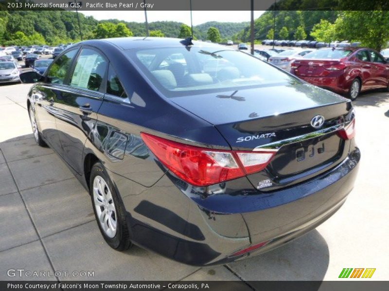 Pacific Blue Pearl / Gray 2013 Hyundai Sonata GLS