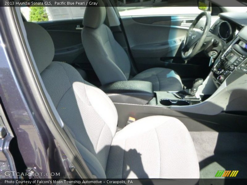 Pacific Blue Pearl / Gray 2013 Hyundai Sonata GLS