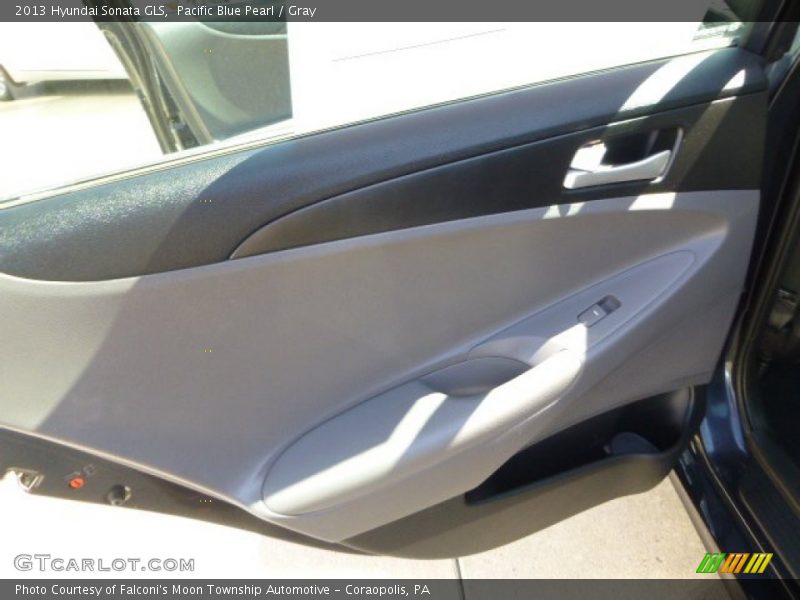 Pacific Blue Pearl / Gray 2013 Hyundai Sonata GLS