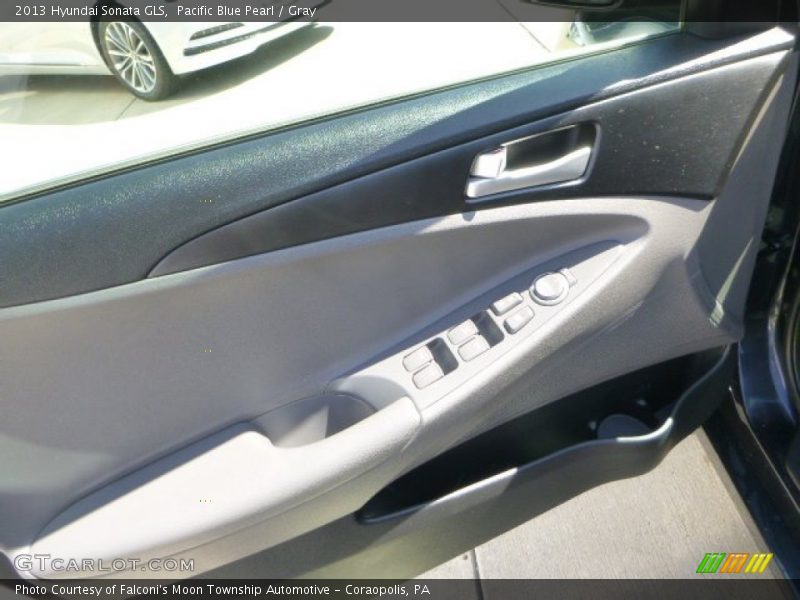 Pacific Blue Pearl / Gray 2013 Hyundai Sonata GLS