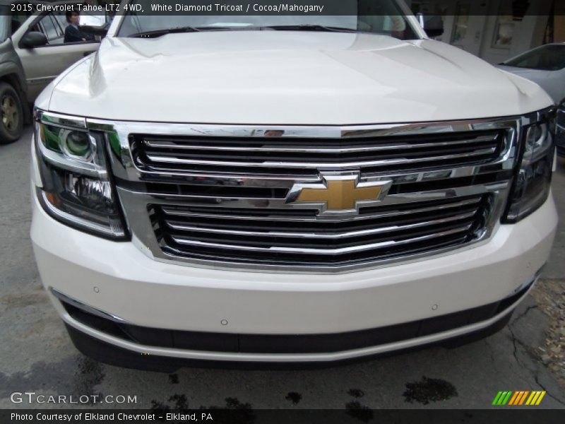 White Diamond Tricoat / Cocoa/Mahogany 2015 Chevrolet Tahoe LTZ 4WD