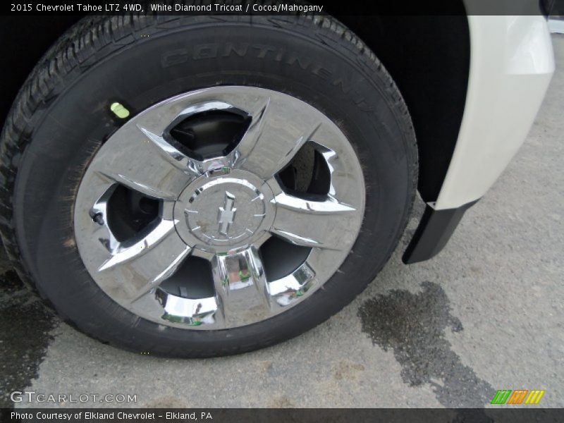 White Diamond Tricoat / Cocoa/Mahogany 2015 Chevrolet Tahoe LTZ 4WD