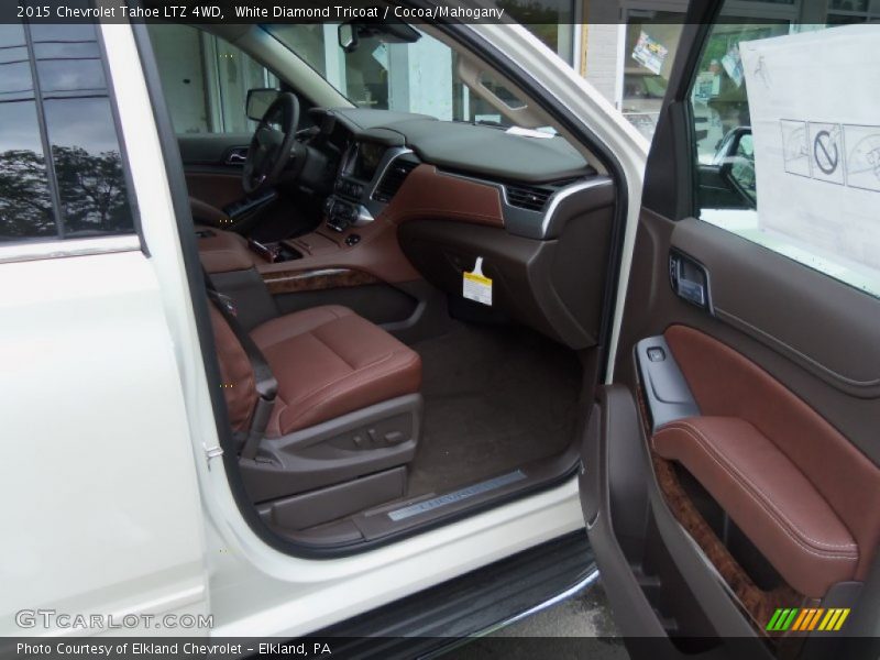 White Diamond Tricoat / Cocoa/Mahogany 2015 Chevrolet Tahoe LTZ 4WD