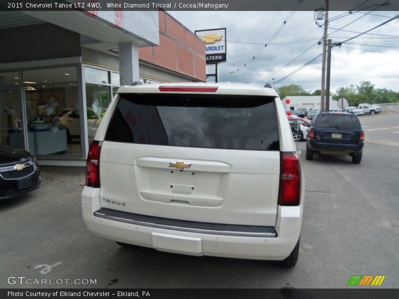White Diamond Tricoat / Cocoa/Mahogany 2015 Chevrolet Tahoe LTZ 4WD
