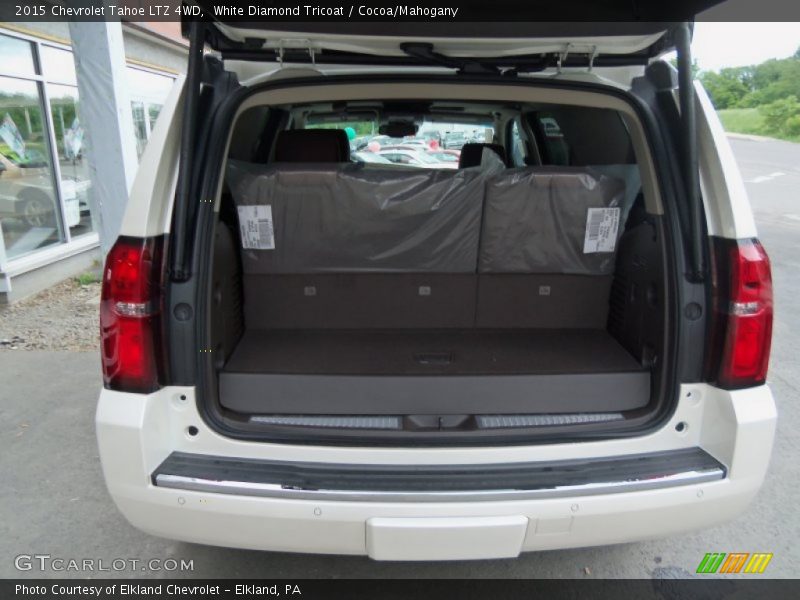 White Diamond Tricoat / Cocoa/Mahogany 2015 Chevrolet Tahoe LTZ 4WD