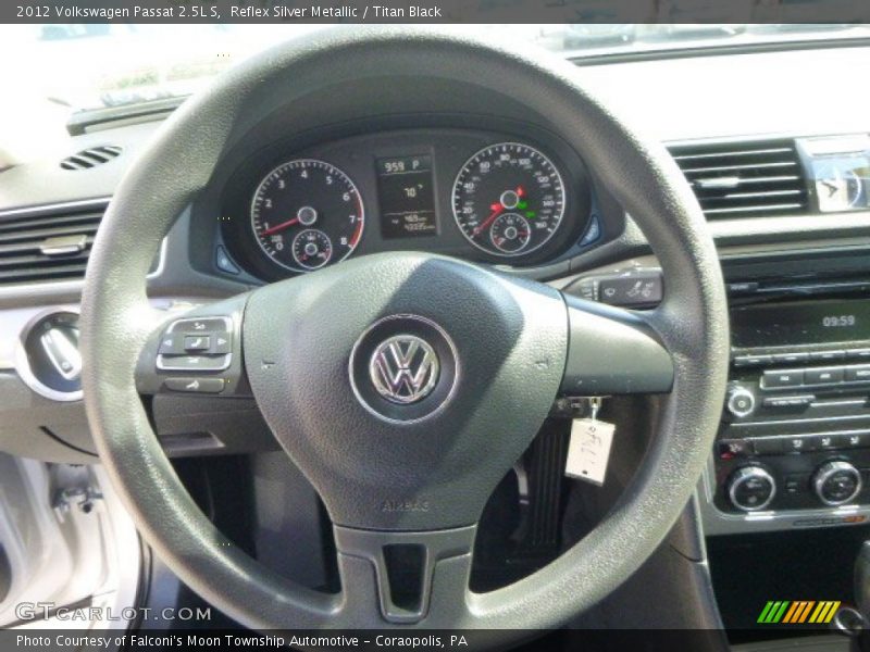 Reflex Silver Metallic / Titan Black 2012 Volkswagen Passat 2.5L S