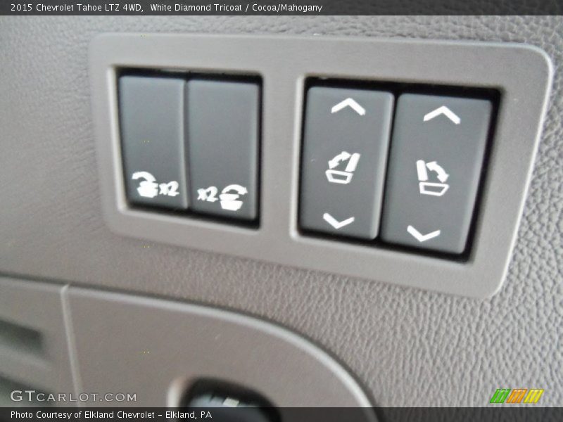 White Diamond Tricoat / Cocoa/Mahogany 2015 Chevrolet Tahoe LTZ 4WD
