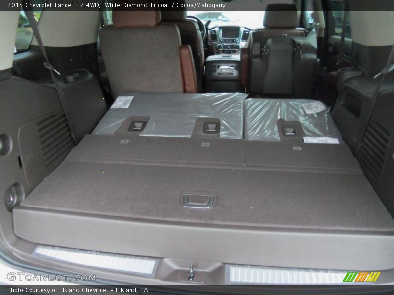 White Diamond Tricoat / Cocoa/Mahogany 2015 Chevrolet Tahoe LTZ 4WD
