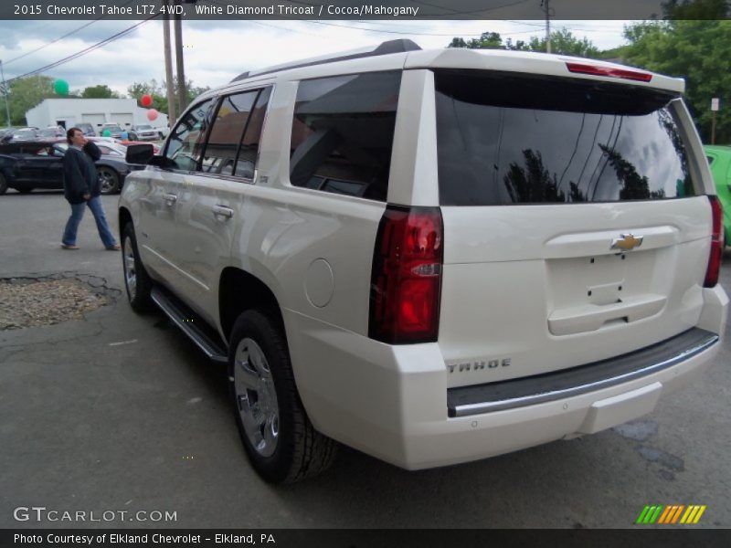 White Diamond Tricoat / Cocoa/Mahogany 2015 Chevrolet Tahoe LTZ 4WD