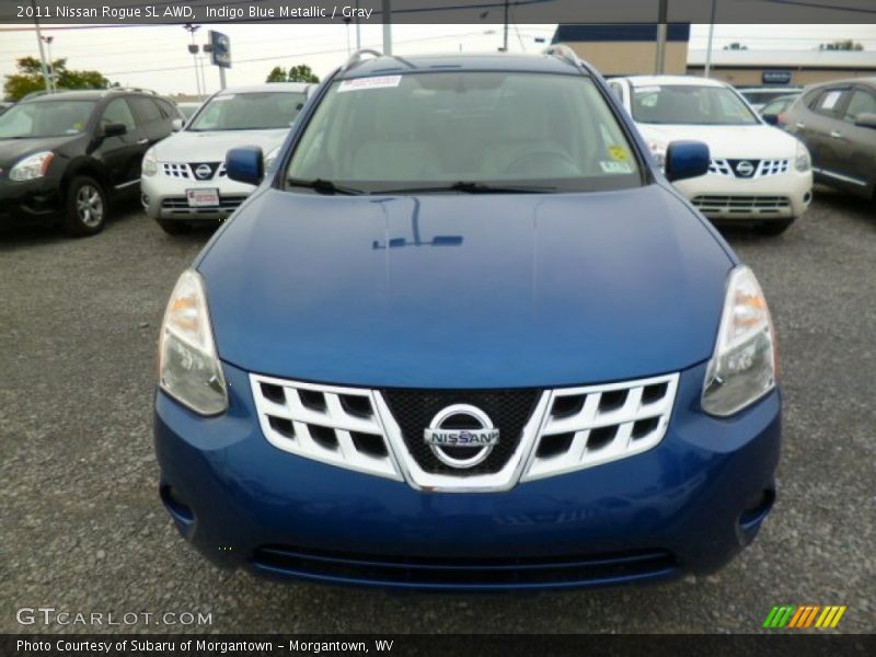 Indigo Blue Metallic / Gray 2011 Nissan Rogue SL AWD