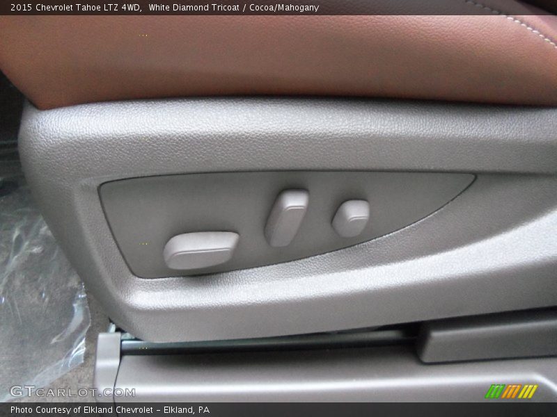 White Diamond Tricoat / Cocoa/Mahogany 2015 Chevrolet Tahoe LTZ 4WD