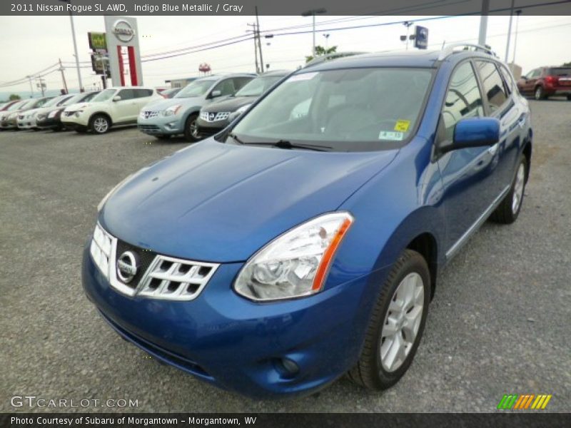 Indigo Blue Metallic / Gray 2011 Nissan Rogue SL AWD