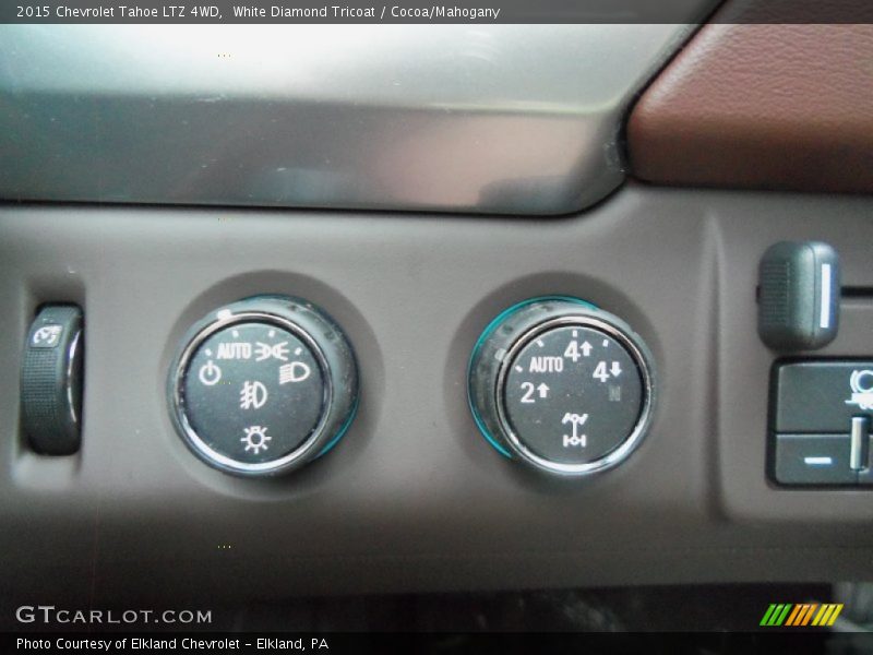 White Diamond Tricoat / Cocoa/Mahogany 2015 Chevrolet Tahoe LTZ 4WD