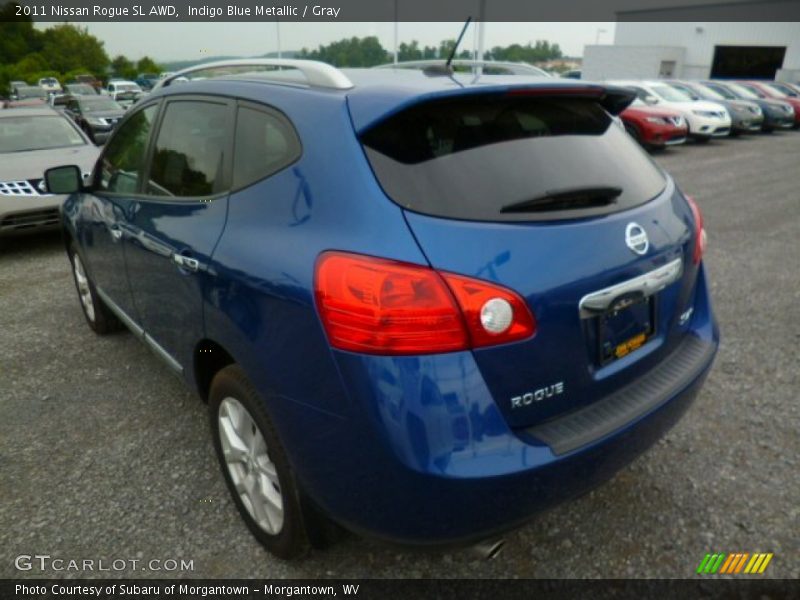 Indigo Blue Metallic / Gray 2011 Nissan Rogue SL AWD