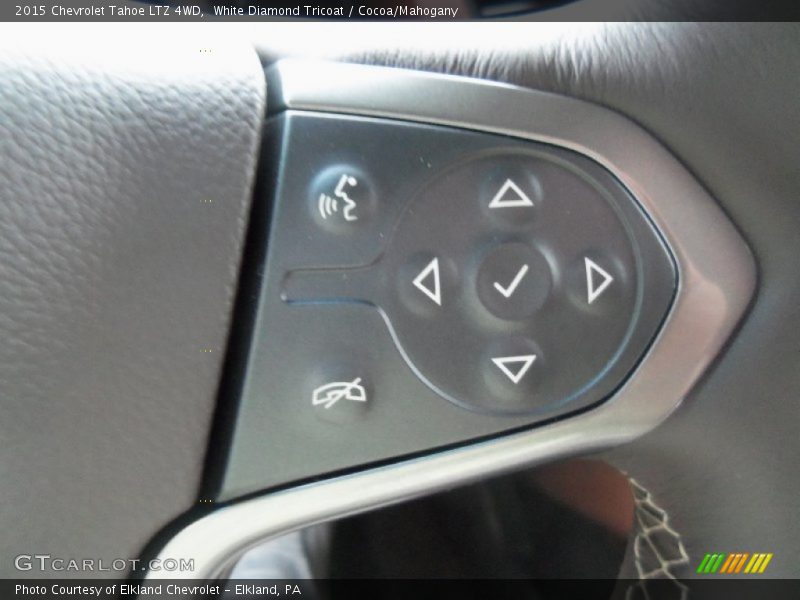 White Diamond Tricoat / Cocoa/Mahogany 2015 Chevrolet Tahoe LTZ 4WD