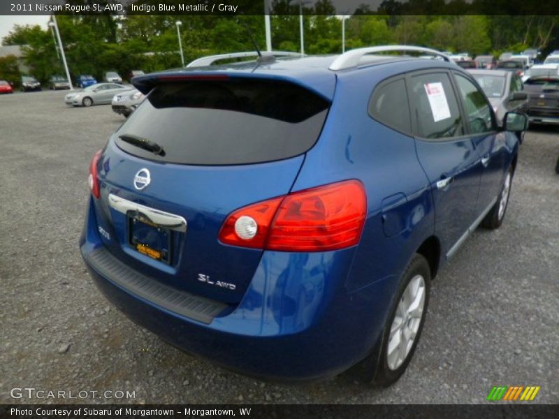 Indigo Blue Metallic / Gray 2011 Nissan Rogue SL AWD
