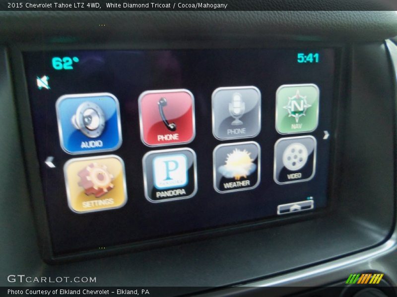 White Diamond Tricoat / Cocoa/Mahogany 2015 Chevrolet Tahoe LTZ 4WD