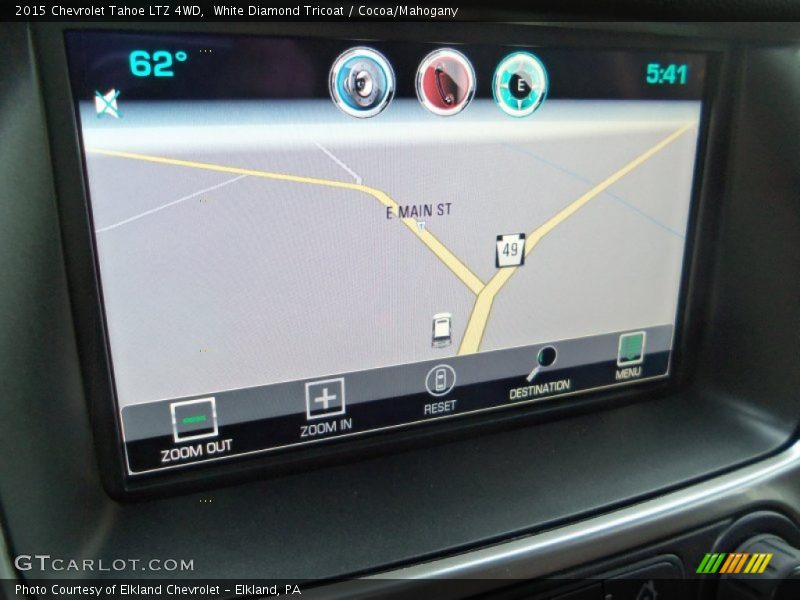 White Diamond Tricoat / Cocoa/Mahogany 2015 Chevrolet Tahoe LTZ 4WD