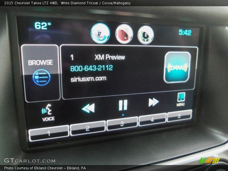 White Diamond Tricoat / Cocoa/Mahogany 2015 Chevrolet Tahoe LTZ 4WD