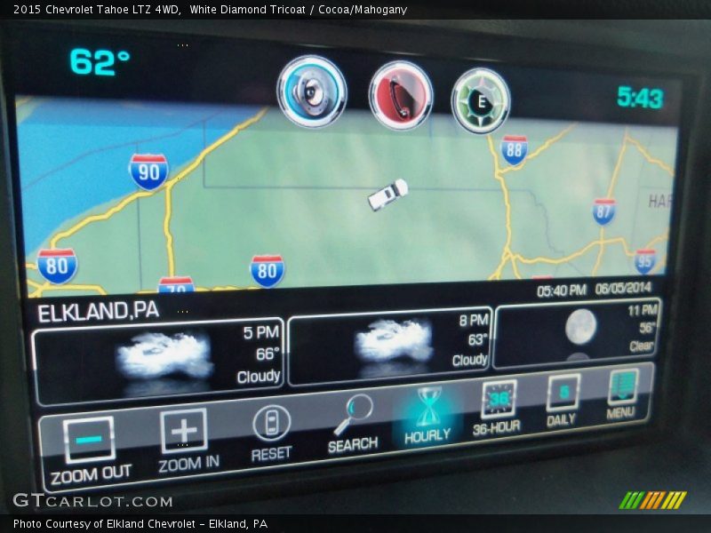 White Diamond Tricoat / Cocoa/Mahogany 2015 Chevrolet Tahoe LTZ 4WD