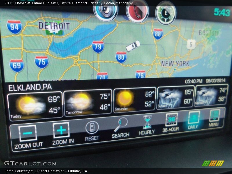 White Diamond Tricoat / Cocoa/Mahogany 2015 Chevrolet Tahoe LTZ 4WD