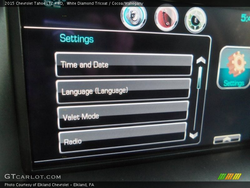 White Diamond Tricoat / Cocoa/Mahogany 2015 Chevrolet Tahoe LTZ 4WD