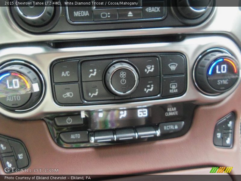 White Diamond Tricoat / Cocoa/Mahogany 2015 Chevrolet Tahoe LTZ 4WD